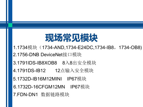 常见模块及其使用与诊断