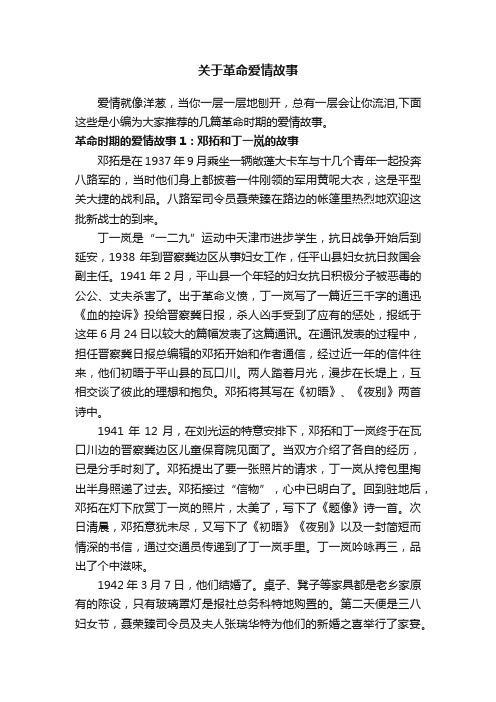 关于革命爱情故事