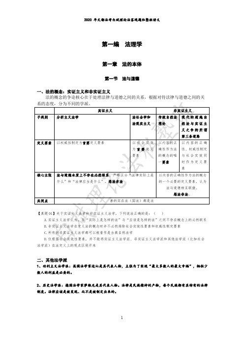 2020白斌理论法客观题私塾班法理学讲义01