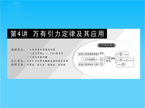 【创新方案】2016届高三物理二轮复习课件专题一 第4讲万有引力定律及其应用