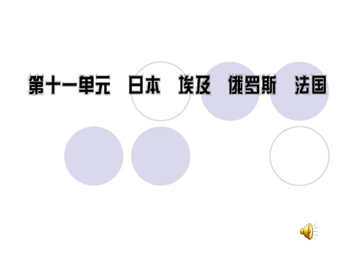 地理： 日本 埃及 俄罗斯 法国 复习课件(湘教版七年级下)(共51张PPT)