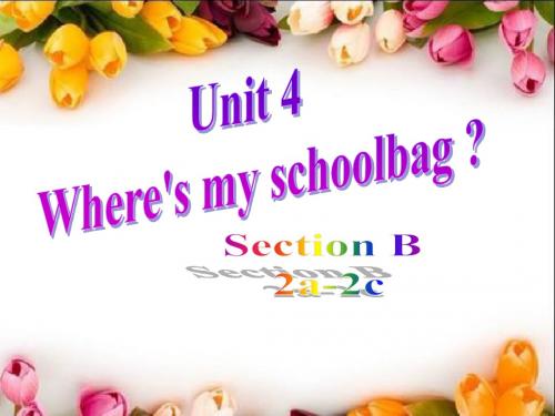 2012-2013 人教新目标七年级上册课件Unit 4 Where's my schoolbag    B 2a-2c,2a