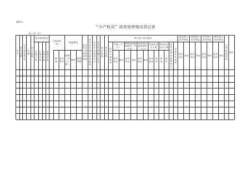 “小产权房”清查处理情况登记表