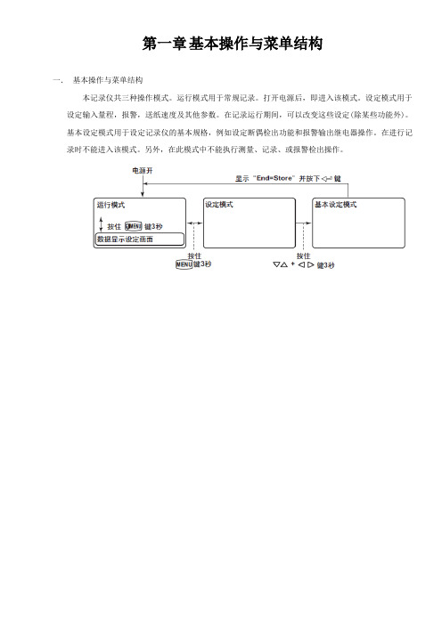 横河记录仪(436106)简易操作说明