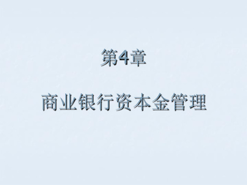 商业银行资本金管理培训课件(PPT 51页)