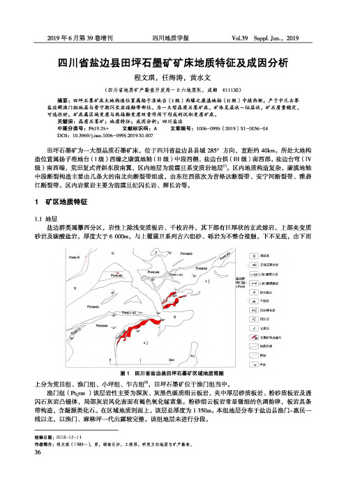 四川省盐边县田坪石墨矿矿床地质特征及成因分析