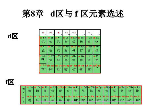 无机化学：第8章d区元素