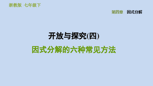 第4章 因式分解-开放与探究：因式分解的六种常见方法习题课件