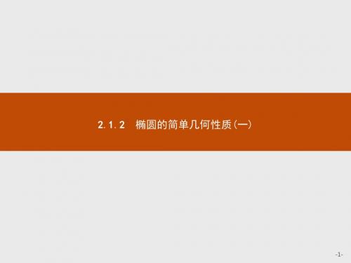 测控指导高中数学人教A版选修1-1课件:2.1.2 椭圆的简单几何性质(一)