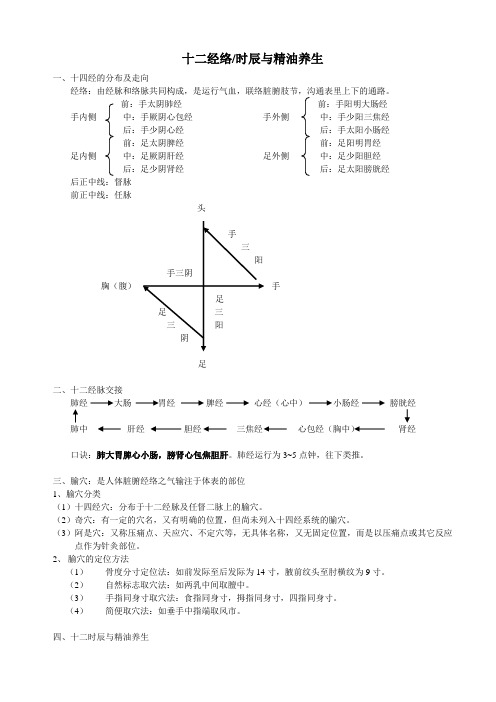 十二经络、时辰与精油养生