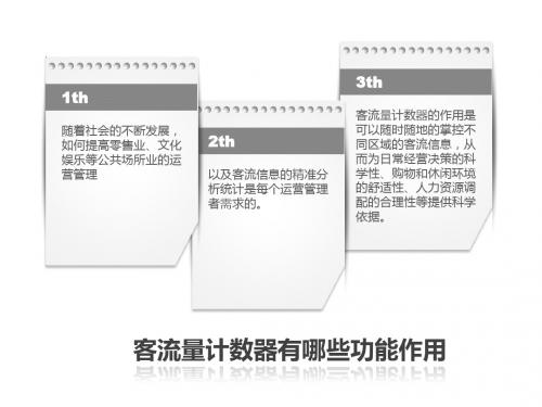 客流量计数器的功能