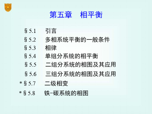 物理化学第五版南京大学傅献彩相平衡ppt课件