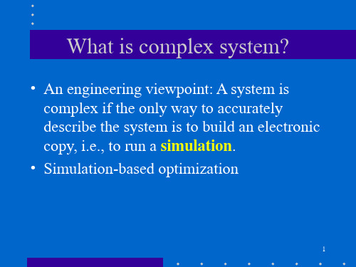 (复杂系统的性能评价与优化课件资料)overview_lecture