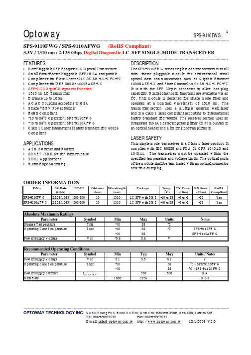 SPS-9110AFWG中文资料