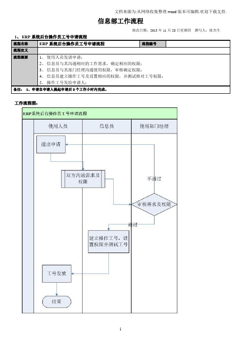 ERP信息部工作流程