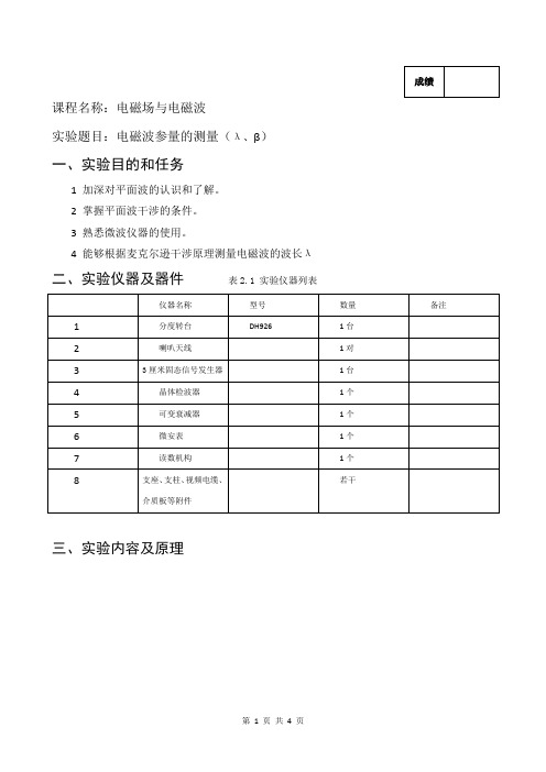 电磁波参量的测量