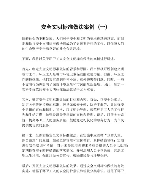 安全文明标准做法案例 (一)