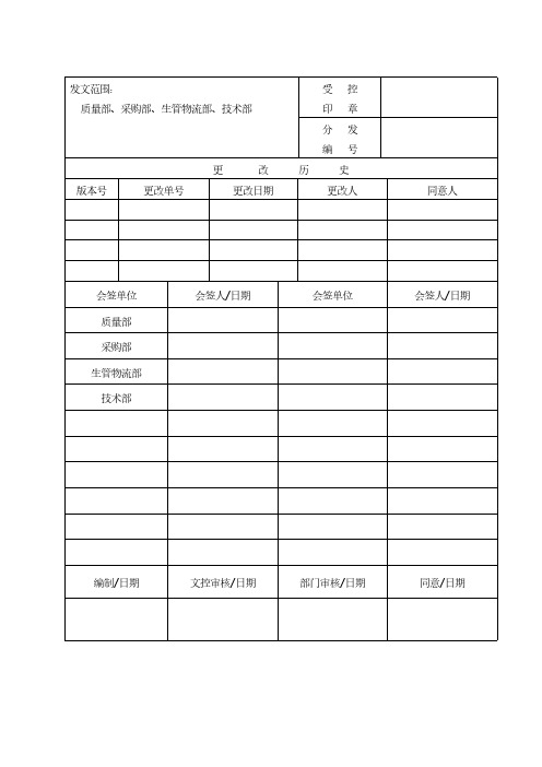 原材料采购检验规范