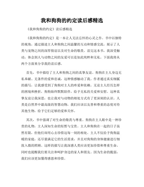 我和狗狗的约定读后感精选