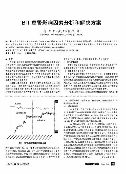 BIT虚警影响因素分析和解决方案