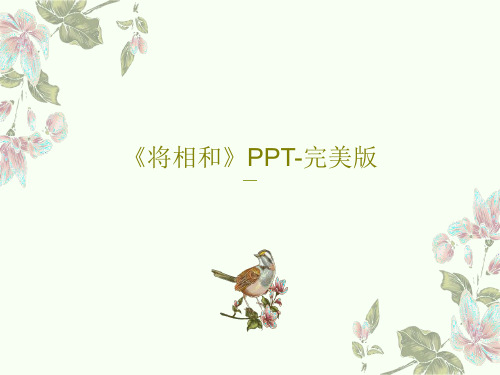 《将相和》PPT-完美版共30页PPT