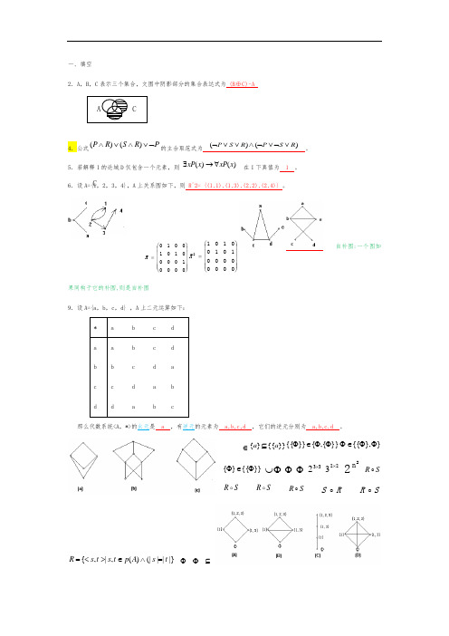 离散数学期末考试题(附答案和含解析1)