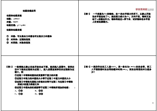 动量定理应用