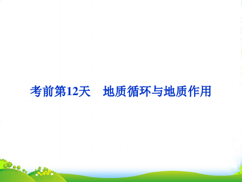 【优化方案】高三地理专题复习攻略 第三部分 考前第12天 地质循环与地质作用课件 新人教