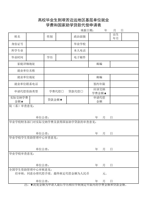 高校毕业生到艰苦边远地区基层单位就业