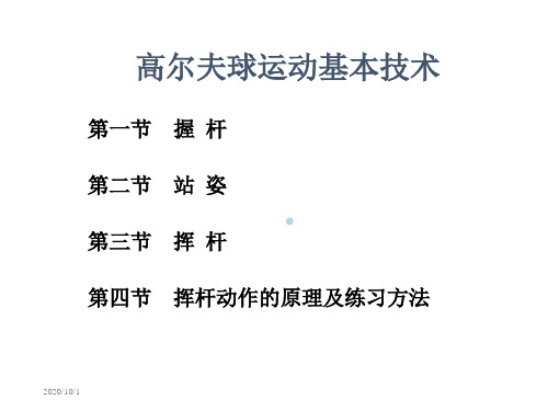 高尔夫球运动基本技术图示详解