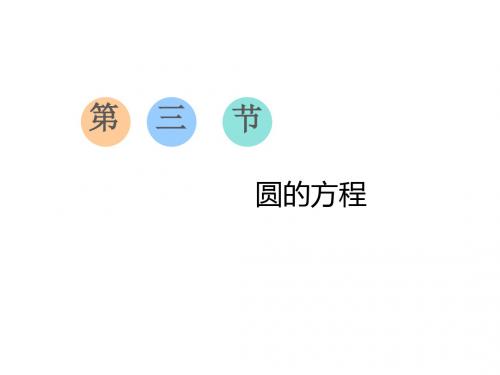 2020高考数学一轮浙江专版课件:8.3圆的方程