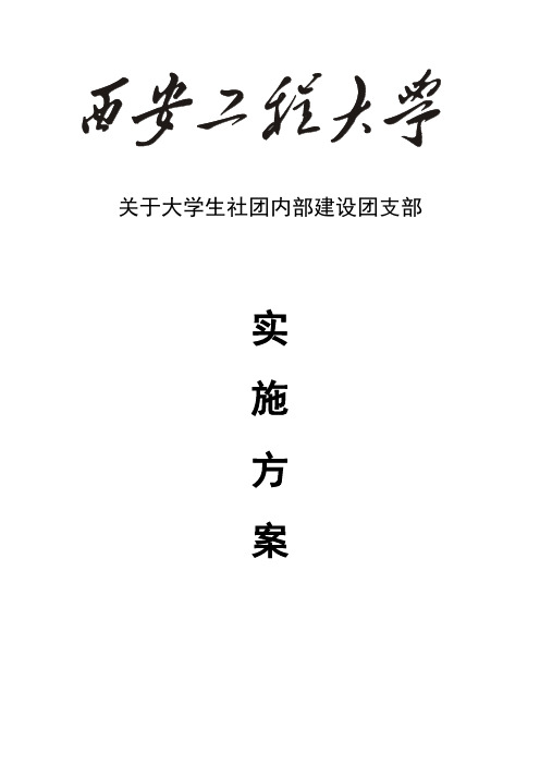 关于大学生社团内部建设团支部方案