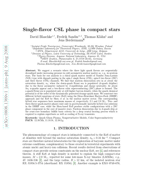 Single-flavor CSL phase in compact stars