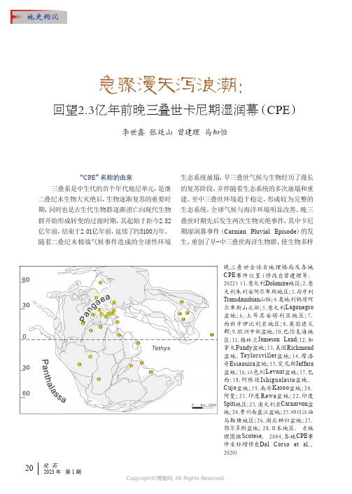 210979082_急骤漫天泻浪潮：回望2.3亿年前晚三叠世卡尼期湿润幕（CPE）