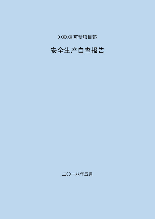 XXX电站项目部安全生产自查报告