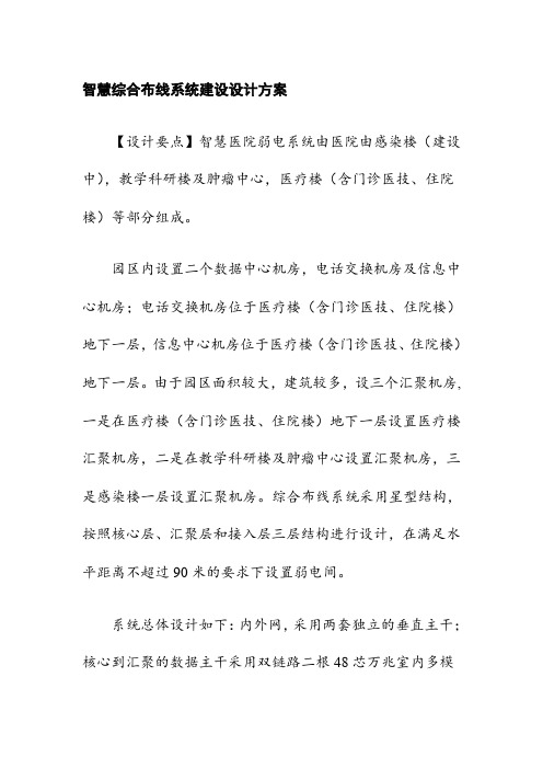 智慧综合布线系统建设设计方案