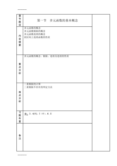 [整理]8-1多元函数的基本概念