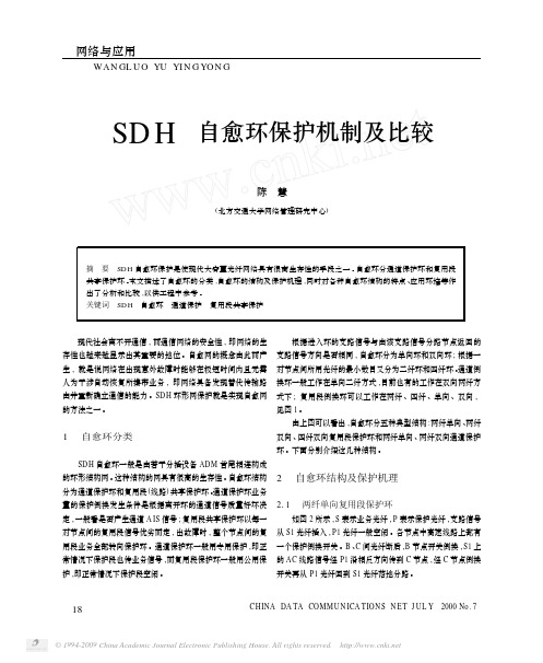 SDH自愈环保护机制及比较