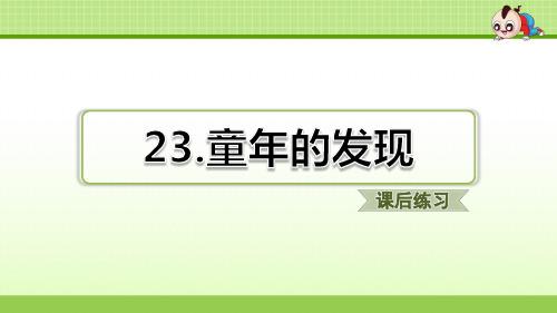 部编版小学语文五年级下册第23课《童年的发现》课后练习