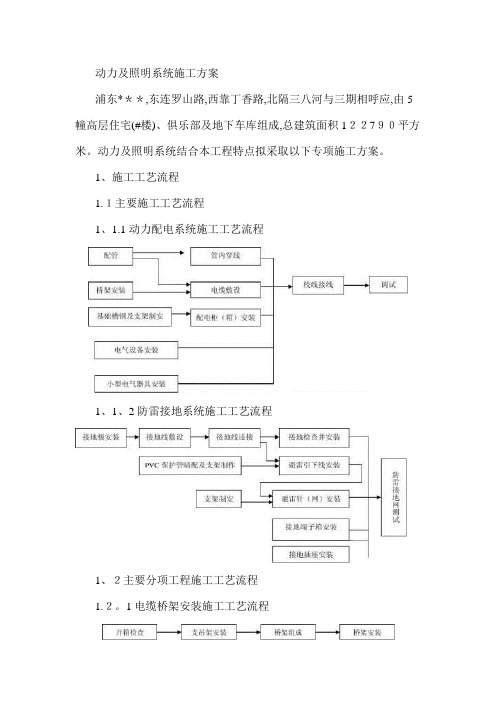 动力及照明系统施工方案