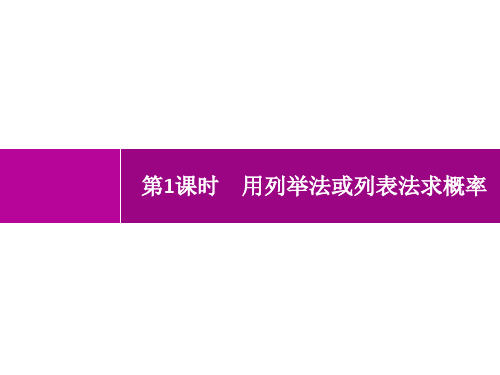 人教版初中数学九年级上册精品教学课件 第25章 概率初步 25.2 第1课时 用列举法或列表法求概率