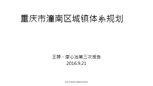 重庆市潼南区城镇体系规划 ppt课件