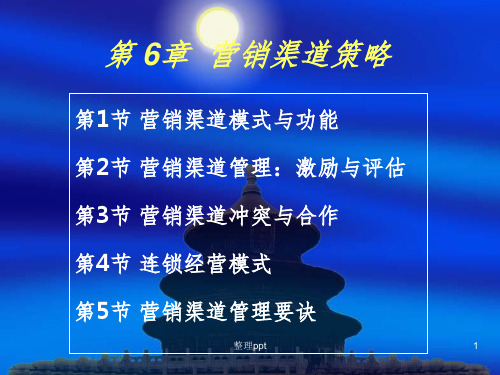 营销管理6《营销渠道策略》