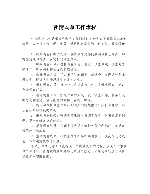 社情民意工作流程