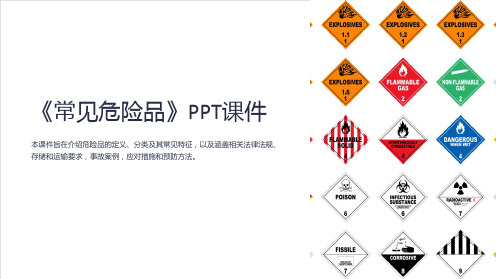 《常见危险品》课件