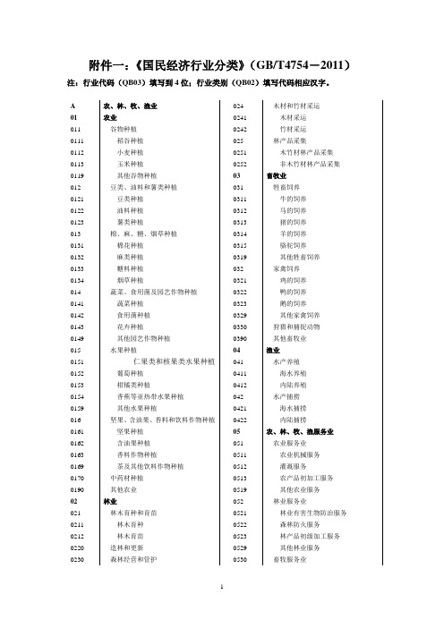 国民经济行业分类GBT47542011.doc