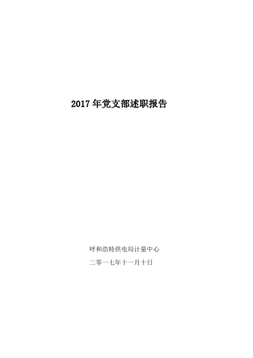 党支部述职报告