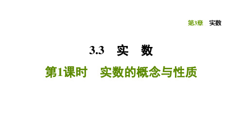 3.3.1 实数的概念与性质-2020秋湘教版八年级数学上册习题课件(共26张PPT)