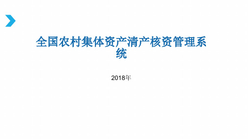 全国农村集体资产清产核资管理系统PPT精选文档