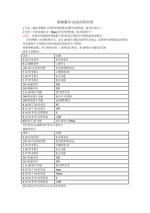 丹佛斯FC300多重菜单设定